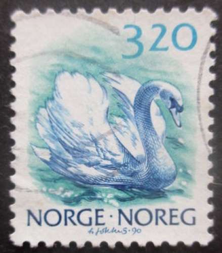 NORVEGE N°997 Cygne oblitéré 