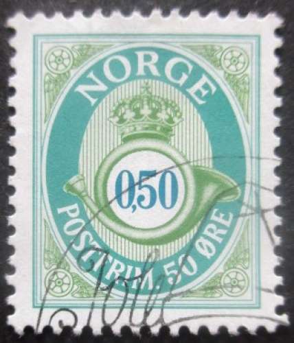 NORVEGE N°1198b dentelé 14 x 13,5 oblitéré 