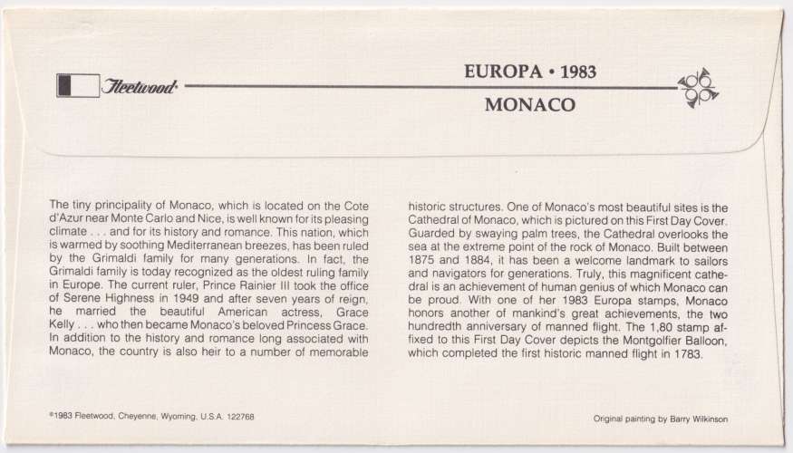 Monaco FDC 1983 Y&T 1365 - Europa (scan dos) 