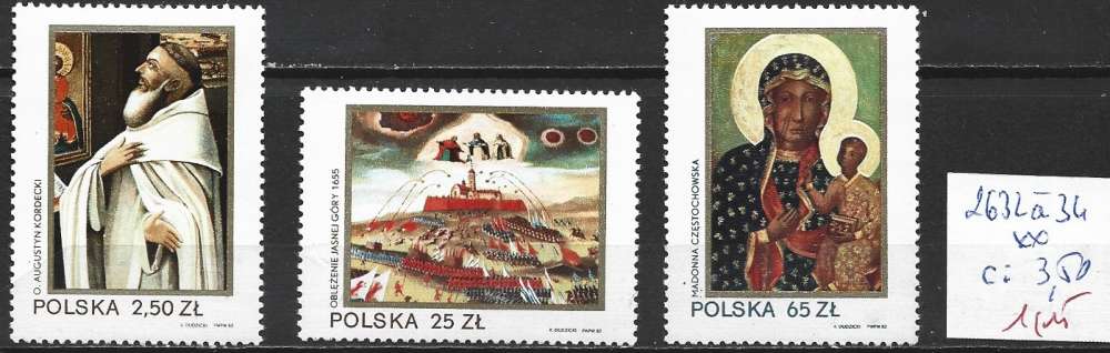 POLOGNE 2632 à 2634 ** côte 3.50 €