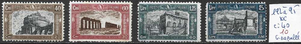 ITALIE 192 à 195 ** côte 40 € ( gomme craquelée )