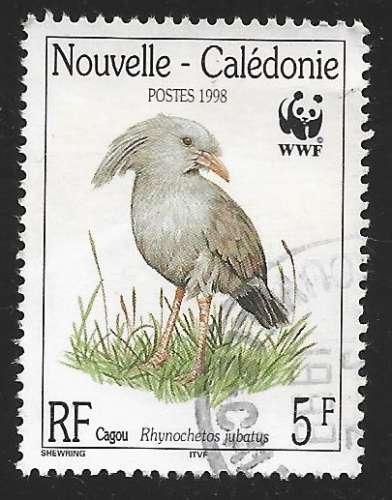 Nouvelle Calédonie  N° 768 Obl. Cagou (WWF) 1998 Oiseau