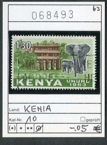 Kenya 1963 - Michel 10 - oo oblit. - 