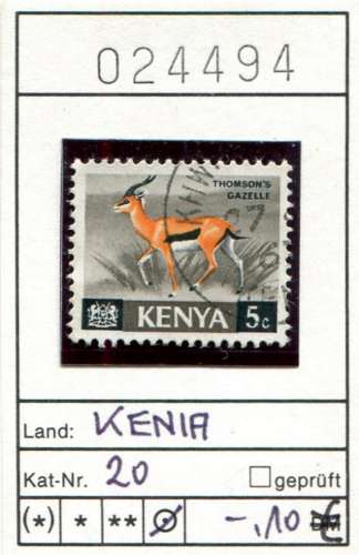 Kenya 1966 - Michel 20 - oo oblit. - 