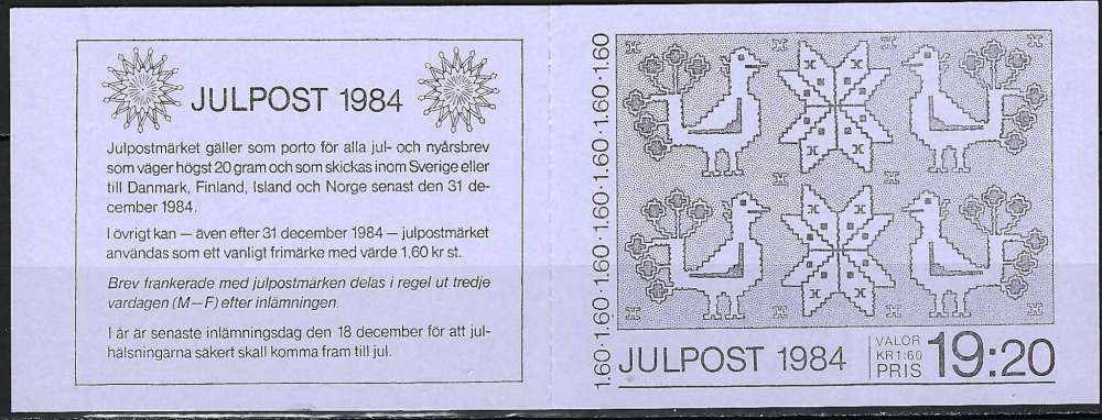 Suède - 1984 - Y & T n° C1289 Carnet - MNH