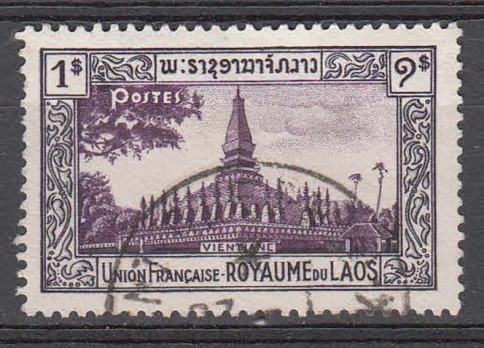 Laos 1951  Y&T  7  oblitéré