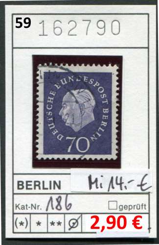 Berlin 1959 - Michel 186 - Yvert ? - oo oblit. -  