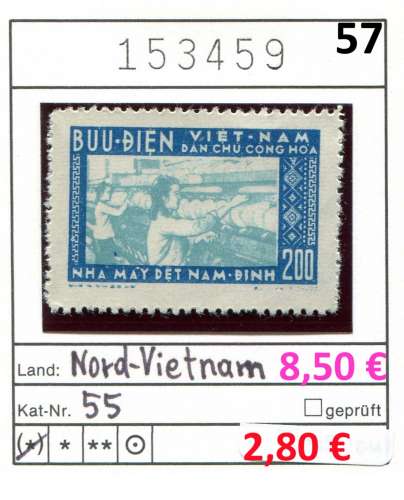 Vietnam du Nord 1957 - Michel 55 - (*)