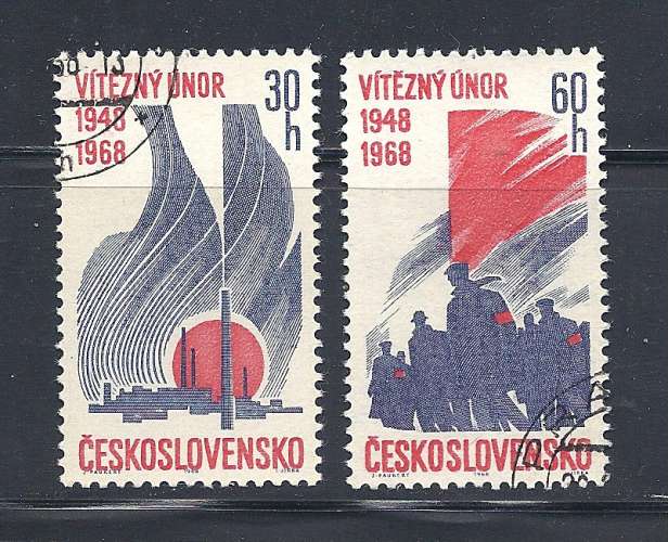 Tchecoslovaquie  Y T   1620-21   20é Anniversaire putsch Février 1948