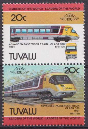 Tuvalu 1984 Y&T 243 et 244 neuf ** - Locomotives 