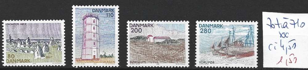 DANEMARK 707 à 710 ** côte 4.50 € 