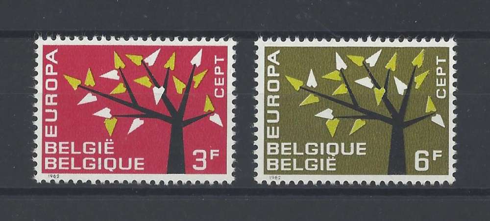 BELGIQUE  YT    n° 1222/1223    neuf **    1962