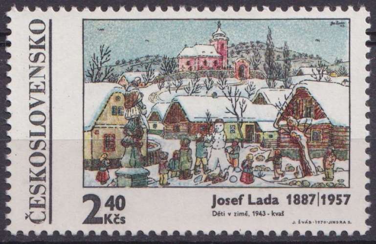 Tchecoslovaquie 1970 Y&T 1782 neuf ** - Peinture de Josef Lada 