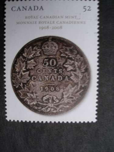 Canada 2008 - Pièce de 50cts de 1908 - Oblitéré