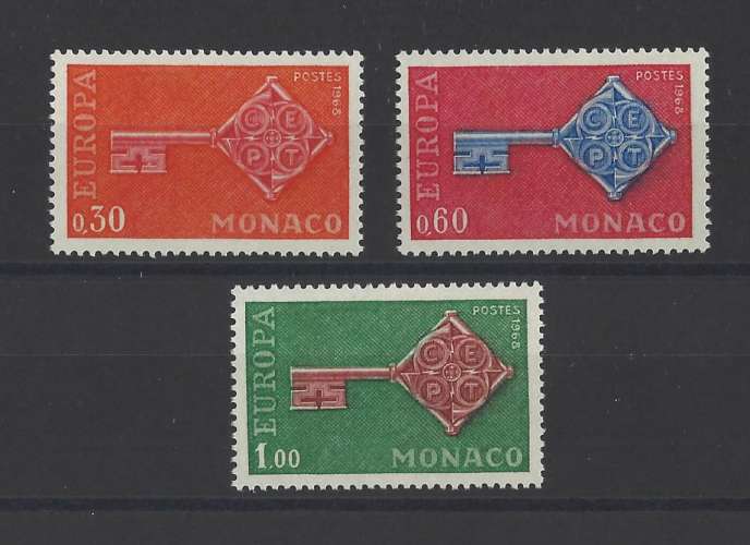 MONACO  YT   n° 749/751    neuf **    1968