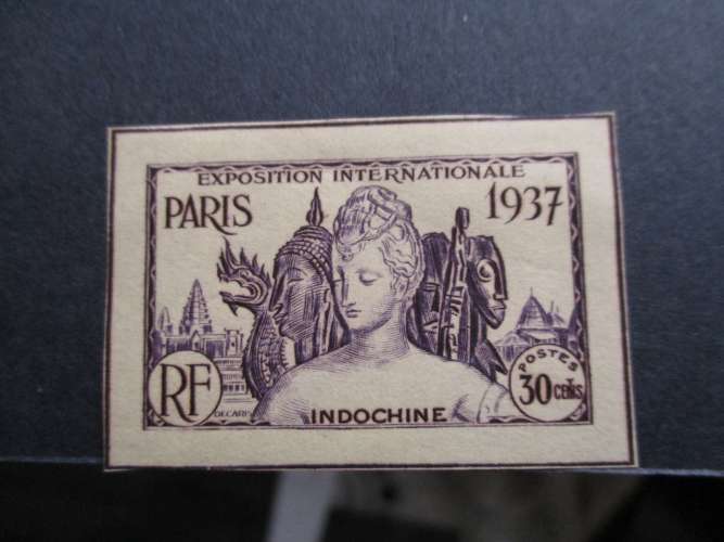 Indochine y & t timbre issu du bloc n°1 ** 1937