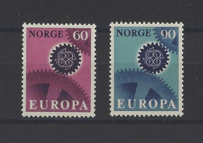 NORVEGE  YT   n° 509/510    neuf **   1967