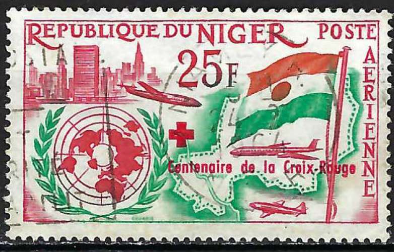 Niger - 1963 - Y & T n° 28 Poste aérienne - O.