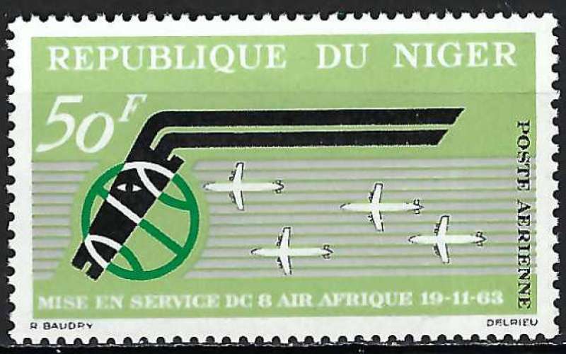 Niger - 1963 - Y & T n° 35 Poste aérienne - MH