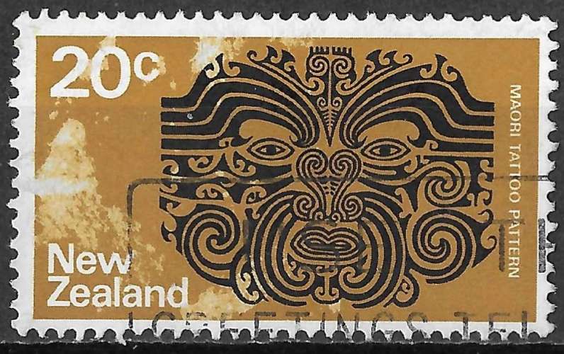 NOUVELLE-ZELANDE 1971 - Y&T529 - Totem Maori - oblitéré