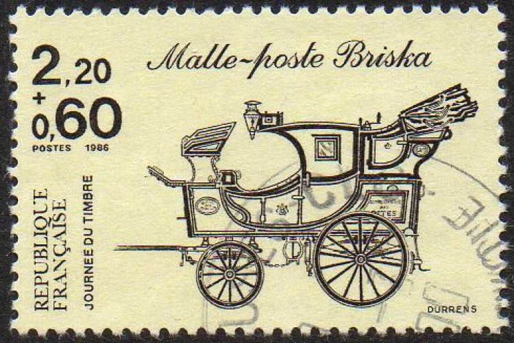 Journée du timbre 1986 - Malle-poste Briska