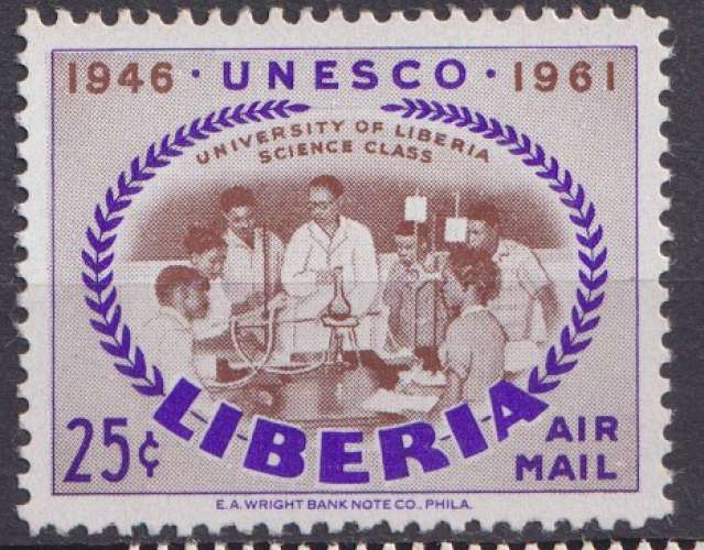 Liberia P.A. 1961 Y&T 126 neuf ** - UNESCO 