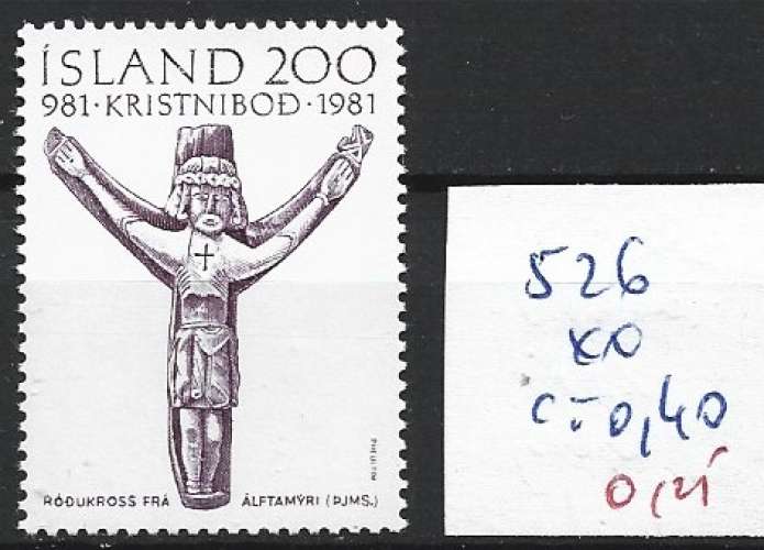 ISLANDE 526 ** côte 0.40 € 