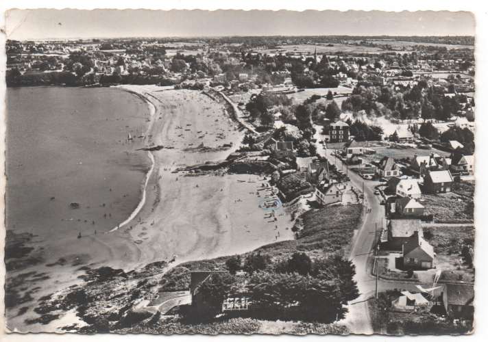 cpsm 22  Lancieux  la plage et vue générale