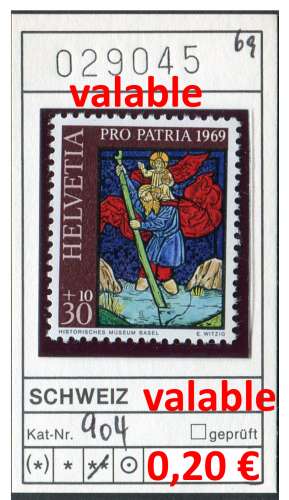 Suisse 1969 - Michel 904 - ** neuf mnh - valable