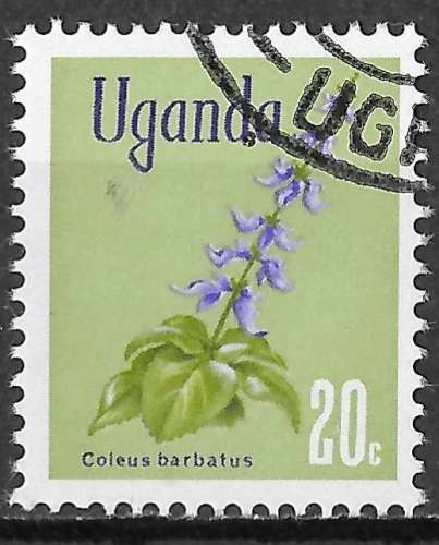 OUGANDA  1969 - Y&T85 - Fleurs. Coléus de l'Inde - oblitéré