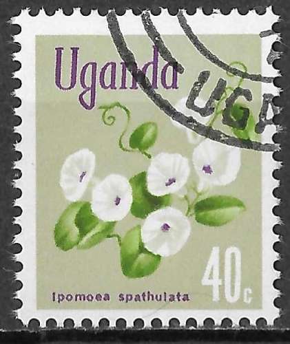 OUGANDA  1969 - Y&T87 - Fleurs. Ipomoea spathulata - oblitéré