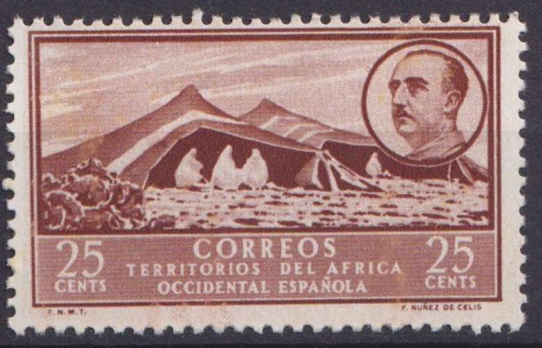 Afrique occidentale 1950-51 Y&T 6 neuf ** - Général Franco 