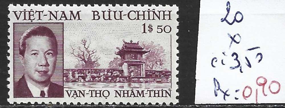 VIETNAM 20 * côte 3.50 € 