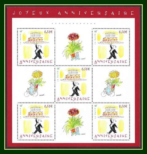 France Bloc N° 75 ** MNH Joyeux Anniversaire 2004