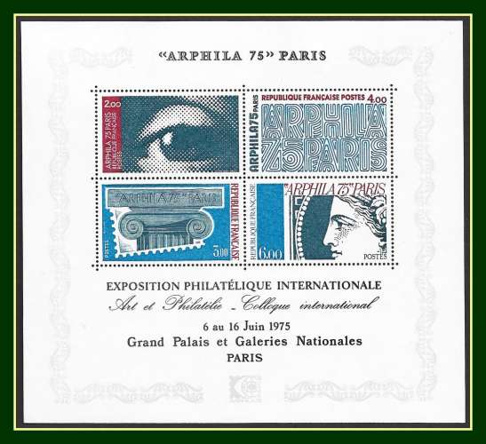 France Bloc N° 7 ** MNH Expo. Phil. Arphila 1975 