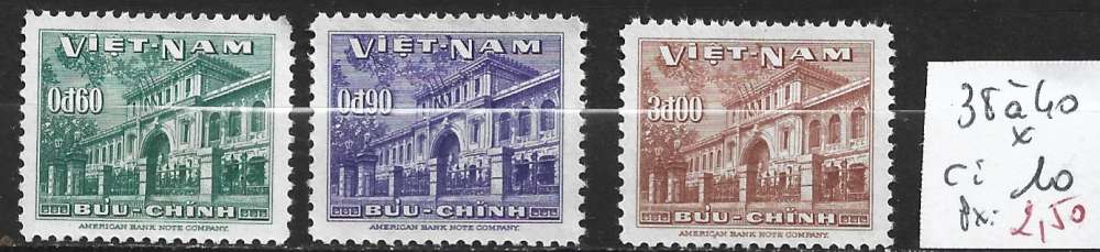 VIETNAM DU SUD 38 à 40 * côte 10 € 