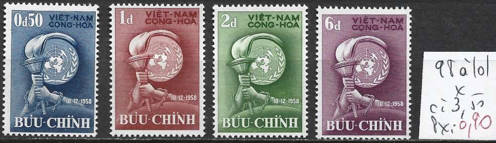 VIETNAM DU SUD 98 à 101 * côte 3.50 € 