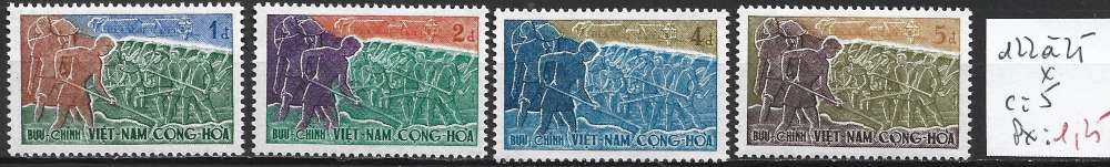 VIETNAM DU SUD 122 à 125 * côte 5 € 