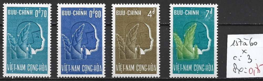 VIETNAM DU SUD 157 à 160 * côte 3 € 