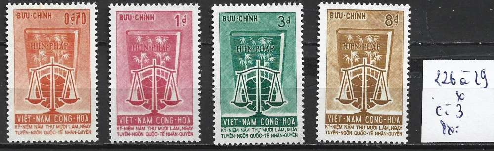 VIETNAM DU SUD 226 à 229 * côte 3 € 