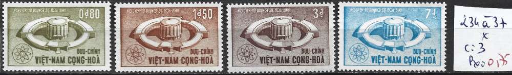 VIETNAM DU SUD 234 à 237 * côte 3 € 