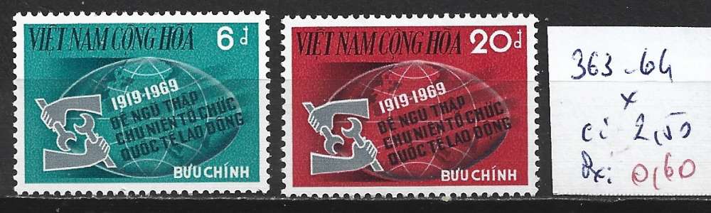 VIETNAM DU SUD 363-364 * côte 2.50 € 