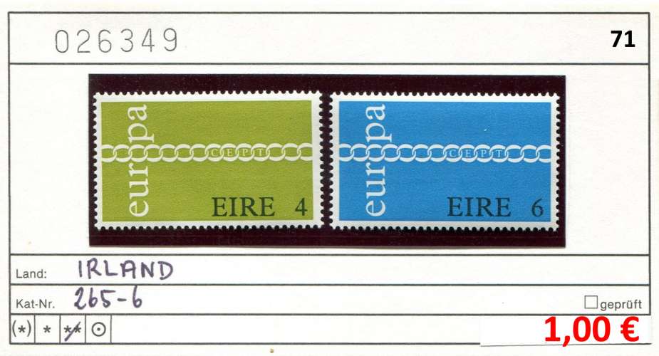 Irlande 1971 -  Michel 265-266 - ** mnh neuf - 