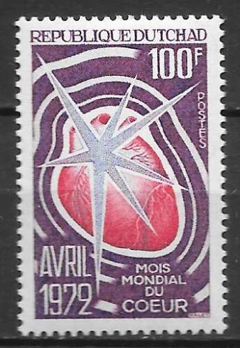 santé - Tchad n°244 coeur / heart 1965 **