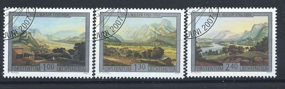 Liechtenstein N°1389/91 Obl (FU) 2007 - Art 