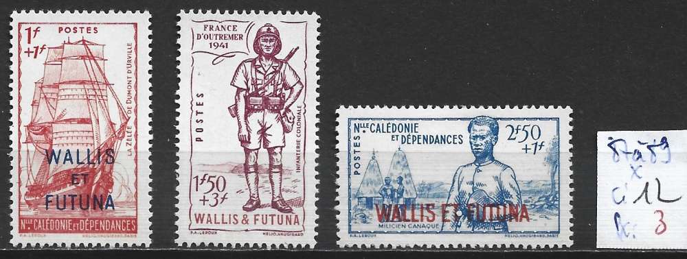 WALLIS ET FUTUNA 87 à 89 * côte 12 € 