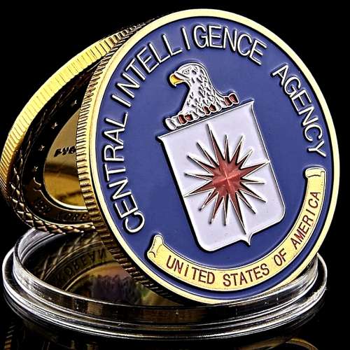 Médaille NEUVE plaquée Or - CIA Central Intelligence Agency