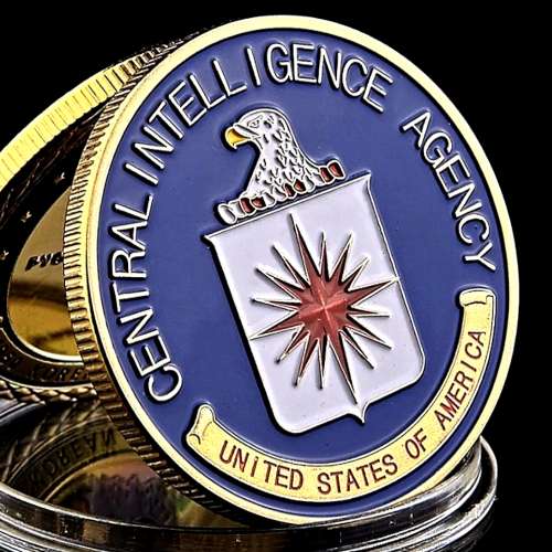 Médaille NEUVE plaquée Or - CIA Central Intelligence Agency