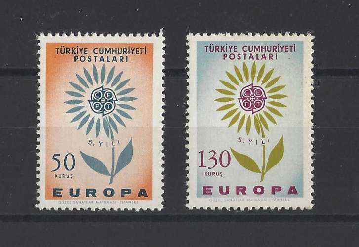 TURQUIE  Y/T   n° 1697/1698    neuf **   1964