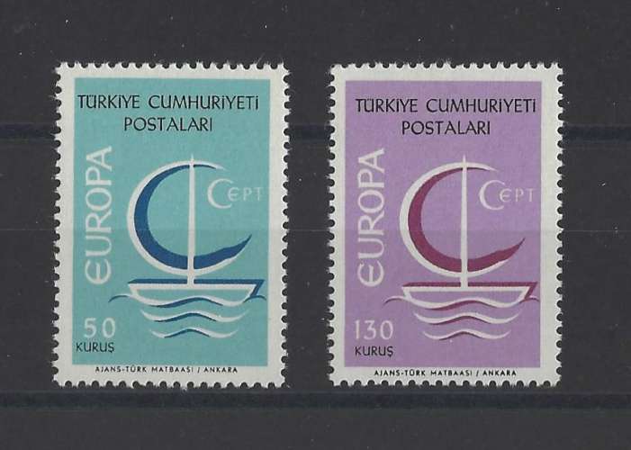 TURQUIE  Y/T   n° 1796/1797    neuf **   1966